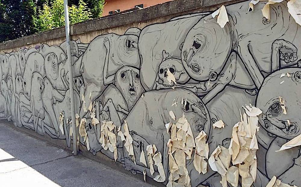 Nemo's, graffiti en via dell'Arcoveggio, Bologna